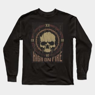 High On Fire Vintage Skull Long Sleeve T-Shirt